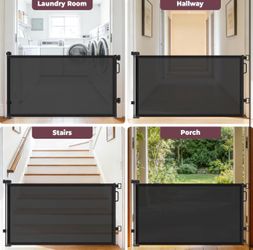 Retractable baby gate