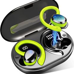 Wireless Earbuds Bluetooth Headphone Sport, Bluetooth 5.3 Earbud 3D HiFi Stereo Over Ear Buds, 48Hrs Earhooks Earphone with Noise Cancelling Mic, IP7 
