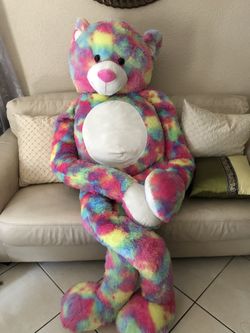 6’0 colorful stuffed bear