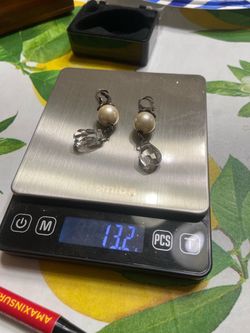 925 silver dangle earrings pearl crystal