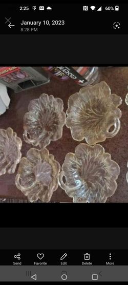 5 Indiana glass twig trays