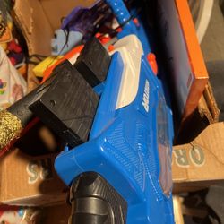 Box Full Of Nerf Guns and Other Miscellaneous Guns and Bullets 