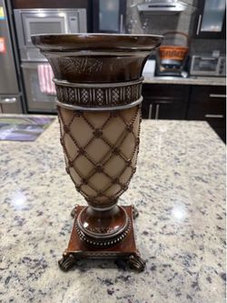 HomeGoods Decorative Bronze Beige Urn Vase