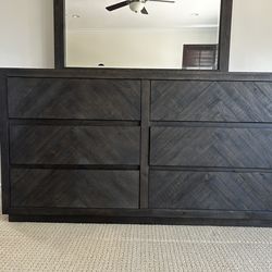 Living Spaces Dresser + Mirror