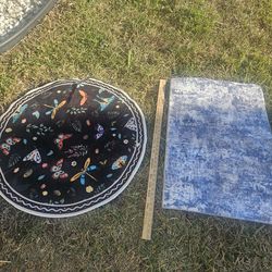 2  SMALL AREA,RUGS  $5 RECTANGLE $10  ROUND