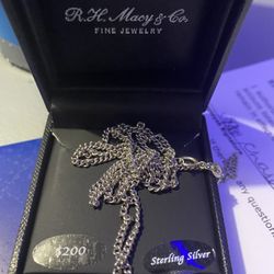 Sterling Silver Pendant Chain