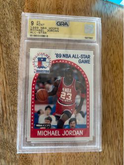 Michael Jordan 1989 nba hoops all star graded 9