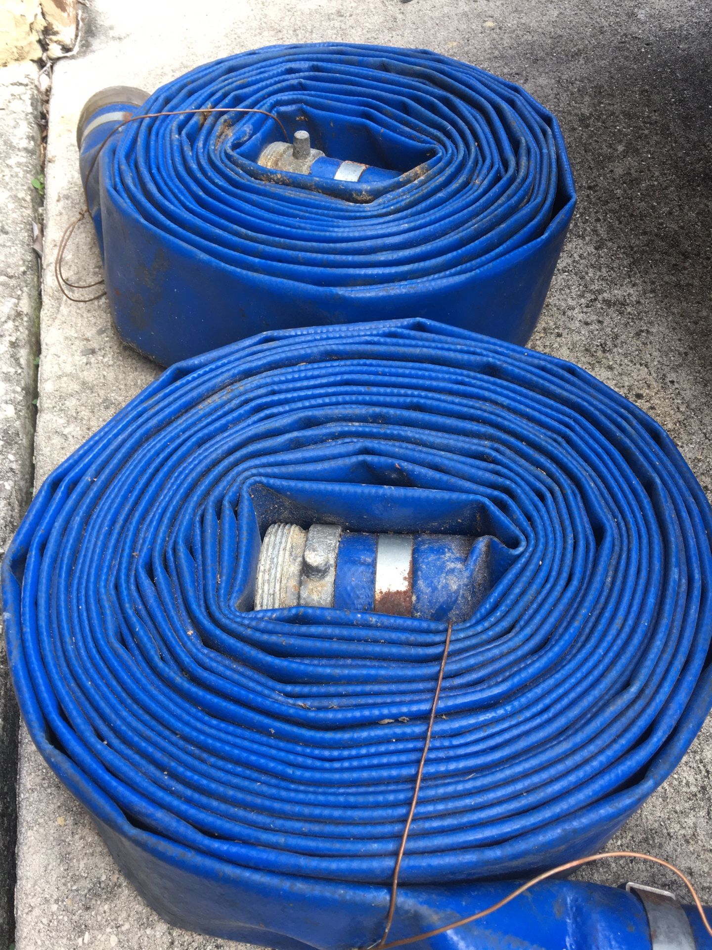 2 Discharge Hose Rolls 100’foot Total L, 3” Inches