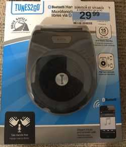 New in box Bluetooth speaker for car visor mount