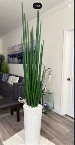 Pretty Artificial plant 7 ft tall Snake tree with planter