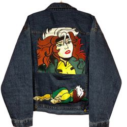 Denim vintage rouge jacket X-men the animated series wolverine gambit rare    $275