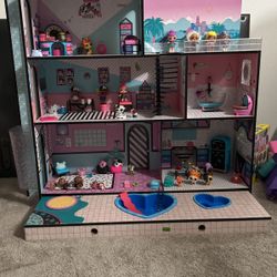 LOL Dollhouse And Misc Dolls And Accessories 