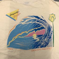 Vintage 80's Op Surf Tshirt Ocean Pacific Tee Distressed Faded Beach 1980s