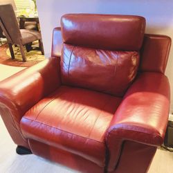 Italian Leather chair - Electric Recliner 