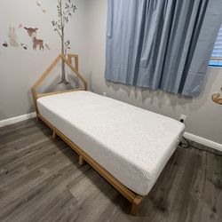 Twin Bed Frame and Mattress 