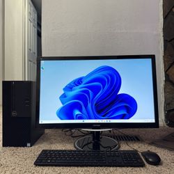 i7 Dell OPTIPLEX 3070 Desktop Computer System with 27” LCD Monitor 