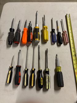 Various types of screwdrivers