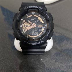 Rose Gold And Black G-shock 