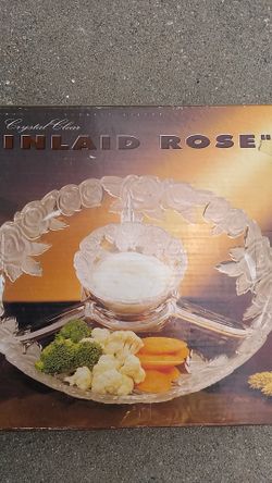 Frosted Crystal chip and dip bowl