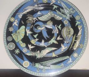 vintage Bopla Langenthal "Airborne" dinner plate from the 1990s Voyage