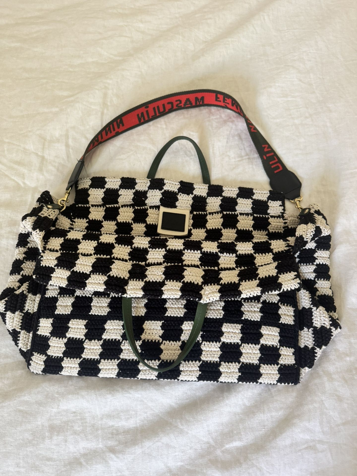 Clare V. Checkered Tote Bag 