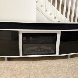 TV Stand, White, 82 inches