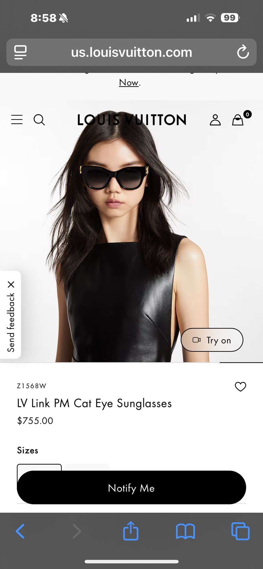 LV Link cateye Sunglasses