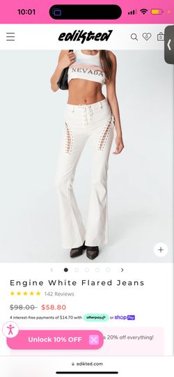 Edikted Flared Jeans (Size: Small)