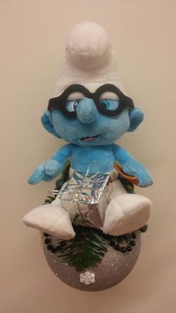 Brainy Smurf Christmas Ornament