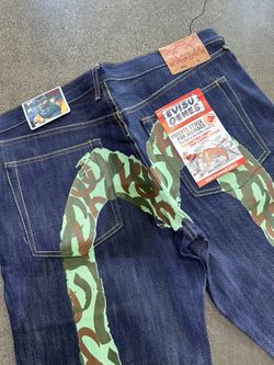 EVISU CAMO PRIKT STRAIGHT LEG
