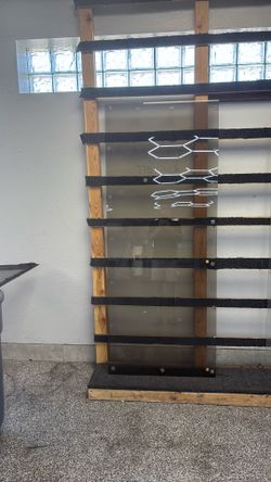 77 1/2” x 31 1/8” bronze tempered glass