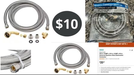 3/8 in. COMP x 3/8 in. COMP x 60 in. Universal Stainless Steel Dishwasher Connector