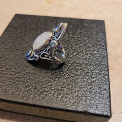 Sterling Silver Moonstone Ring 