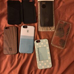 Set Of 8 New and Used iPhone 6 Or iPhone 7 Phone Cases 