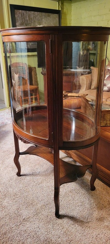 Antique Oval Showcase
