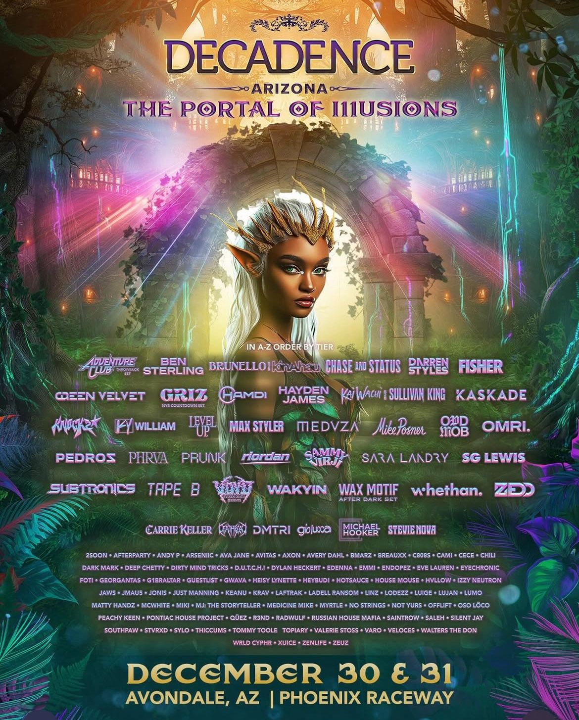 Decadence Arizona GA + Ticket