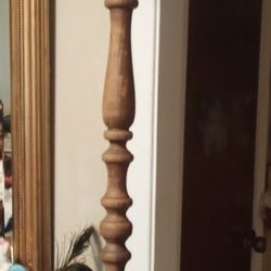 Old Wooden Stand Up Lamp 