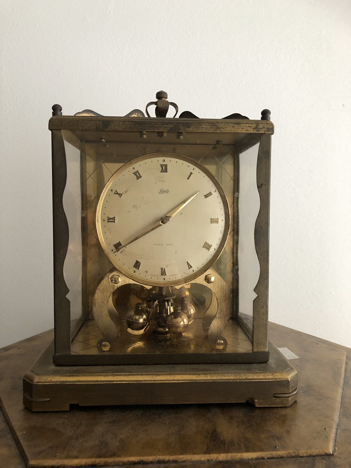 Antique clock not work brass made in Germany 🇩🇪