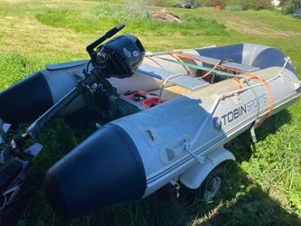 Tobin water sports inflatable boat dinghy with mercury 6hp