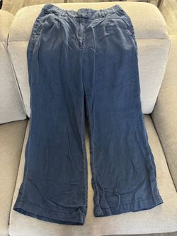 American Eagle Blue Wide Leg Pants Size 6 Regular – 100% Lyocell
