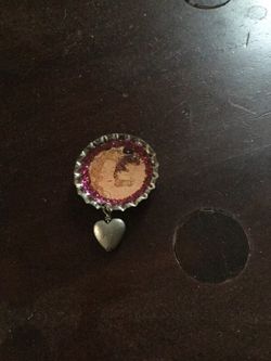 SODA POP COLA LID Pendant/Charm with PICTURE OF MOM AND BABY