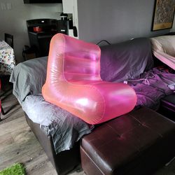 Pink inflatable chair