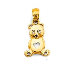 Mini Pendant 14k yellow gold. Bear