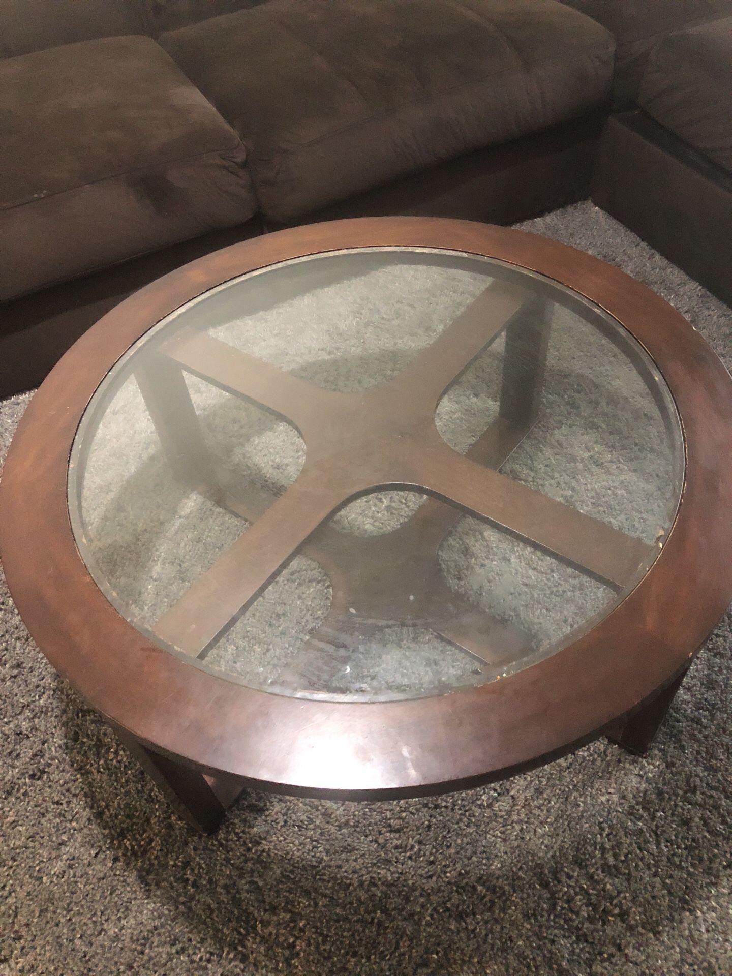 Round coffee table by Ashely furniture