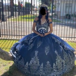 Navy Blue Quince Dress
