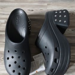 Croc's Platform Chunky Heels 