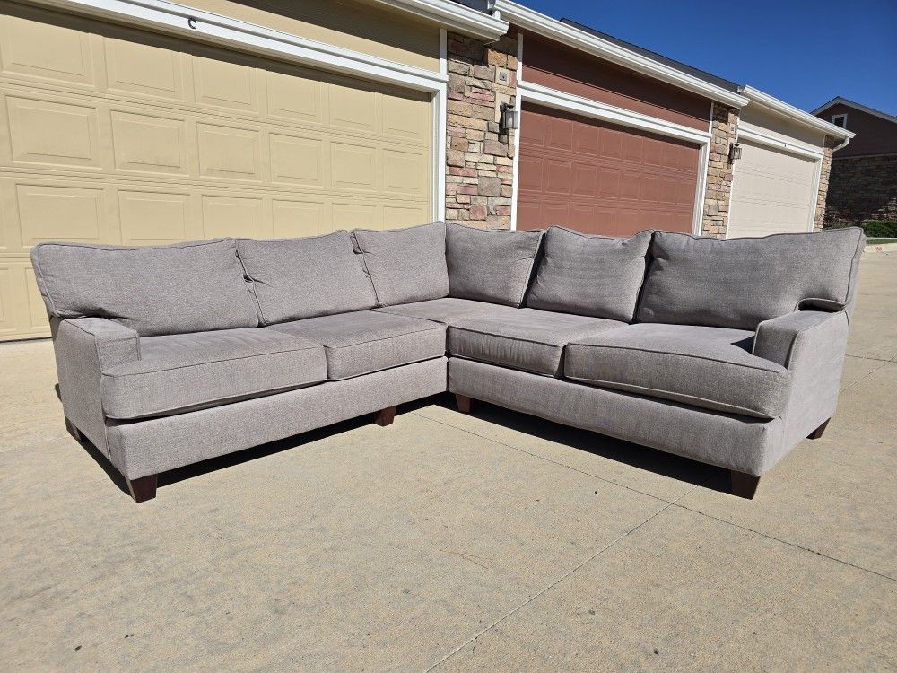 2 Pieces Light Gray Sectional Sofa- Free Delivery