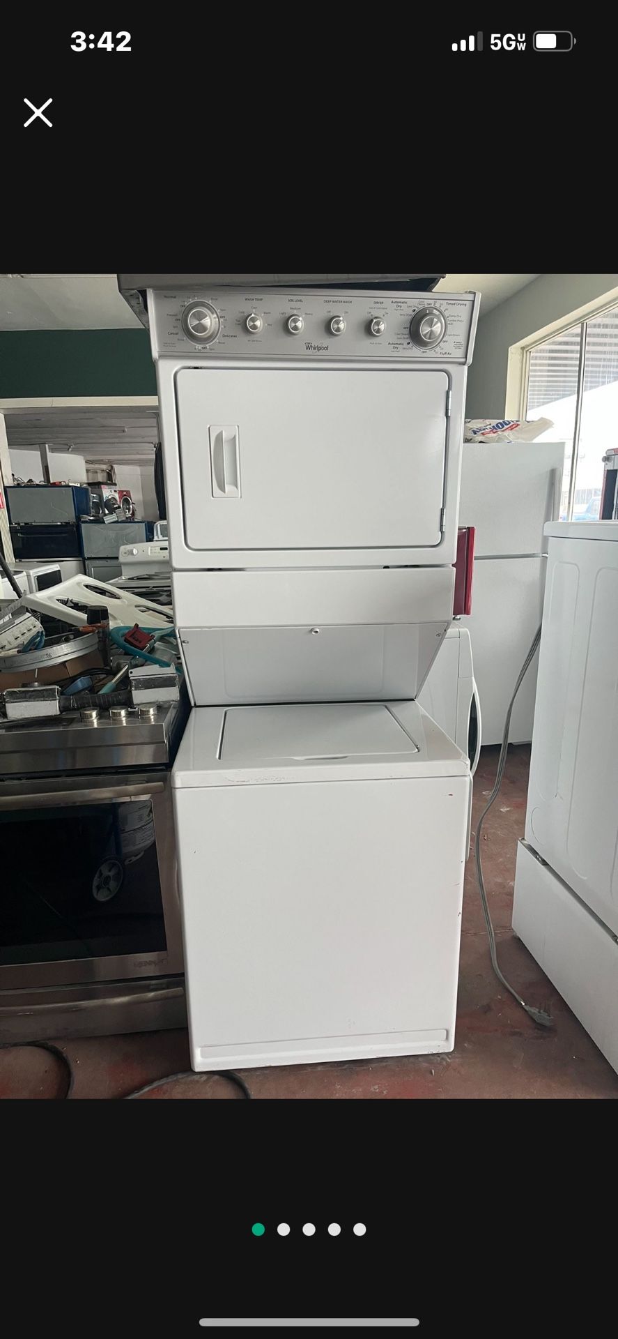 Whirlpool Stackable Electric Washer Used