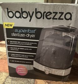 New Baby Brezza Superfast 10 Minute Baby Bottle Sterilizer + Dryer