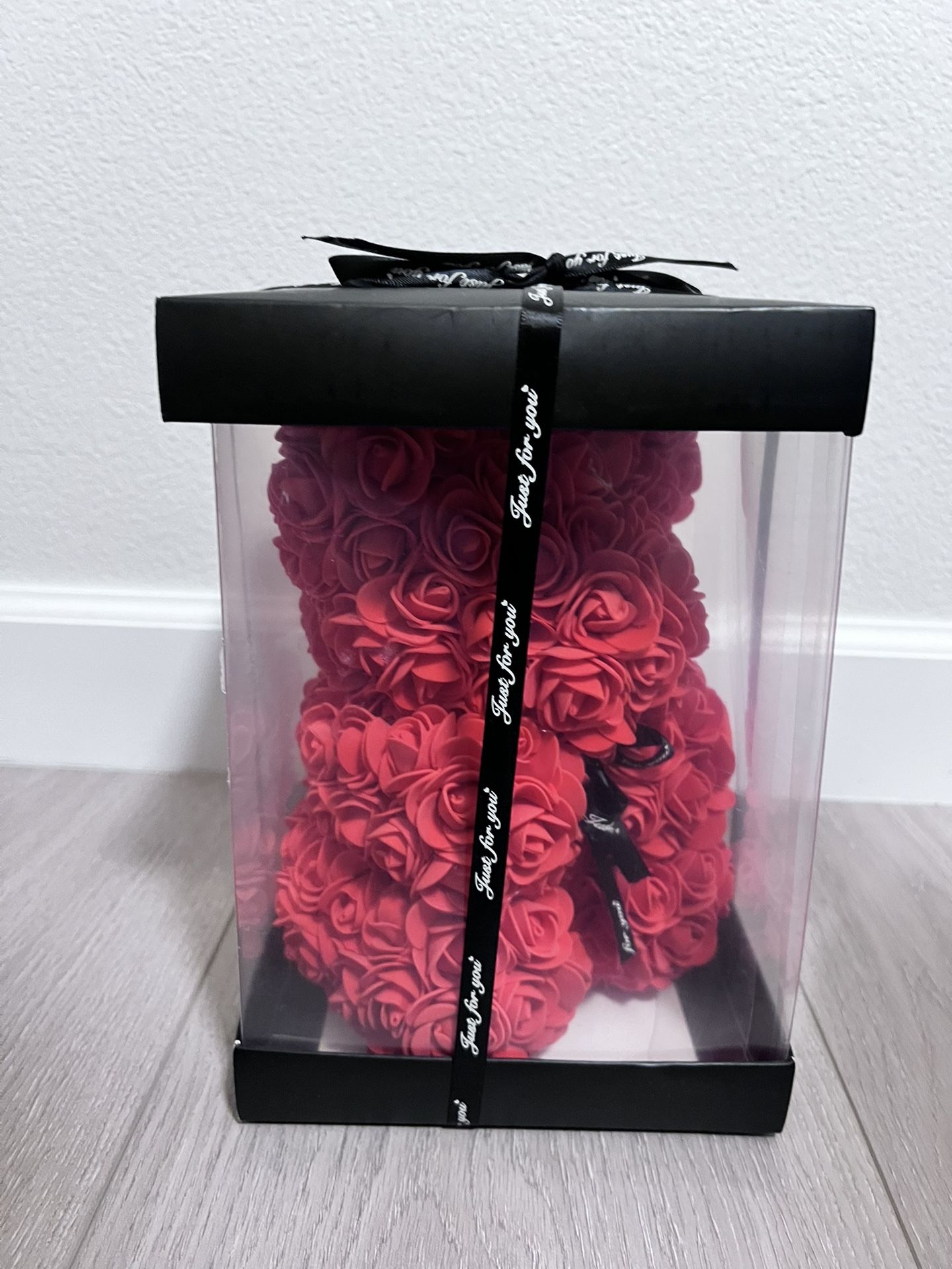 Rose Teddy Bear 10 inch Red Flower Bears